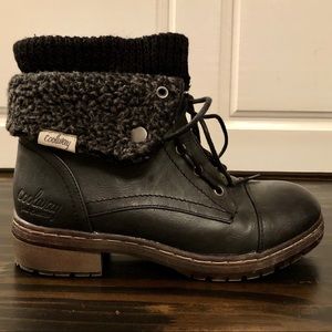 Black Lace Up Ankle Boots